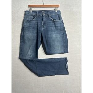 7 For All Mankind The Straight Classic Straight Jeans Mens Size 31x32 Blue Pants